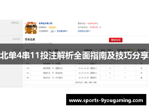 北单4串11投注解析全面指南及技巧分享