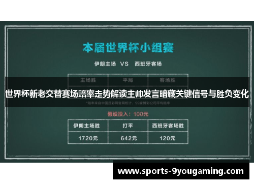 世界杯新老交替赛场赔率走势解读主帅发言暗藏关键信号与胜负变化
